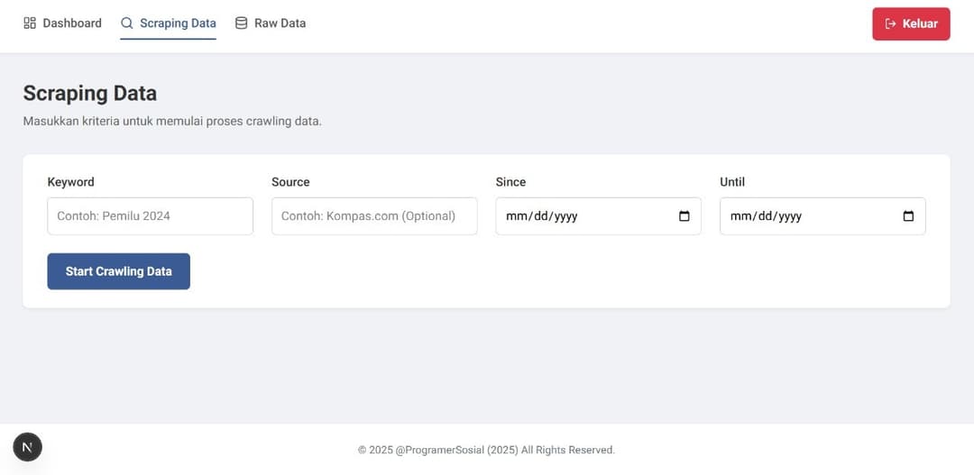 News Article Scraping Page